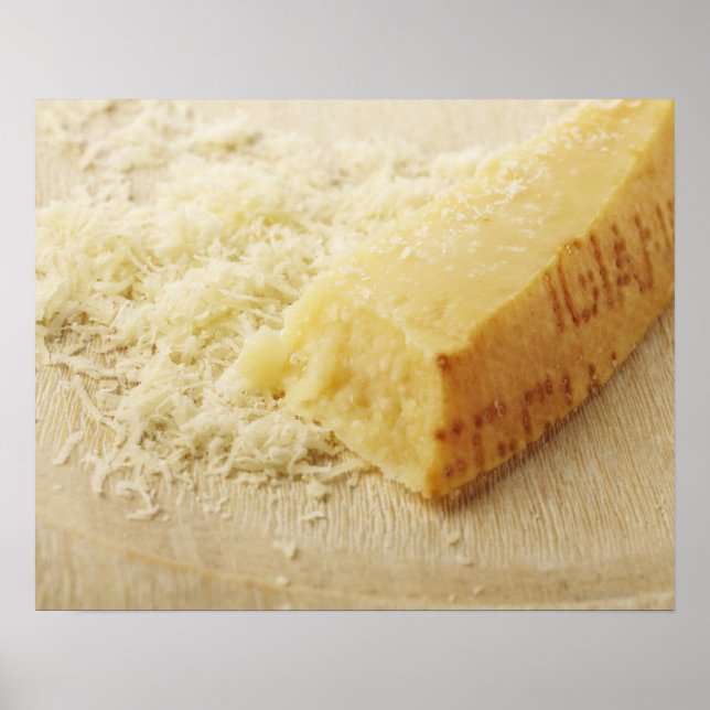 Pôster Comida, Comida E Bebida, Queijo, Parmesão, Grado, (Frente)