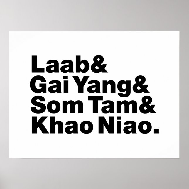 Poster Comida da Rua Isaan Tailandesa (Frente)