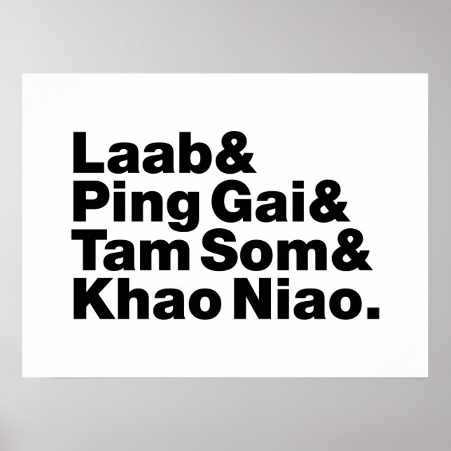 Poster Comida da rua Laotian (Frente)