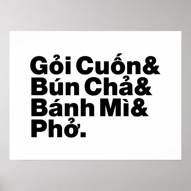 Poster Comida da rua vietnamita (Frente)