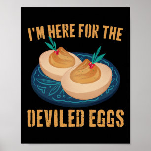 Poster Comida de Ação de Graças Engraçado de Ovo Devrilha