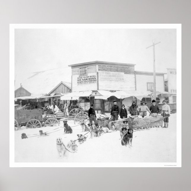 Pôster Comida de cães no Alasca 1924 (Frente)