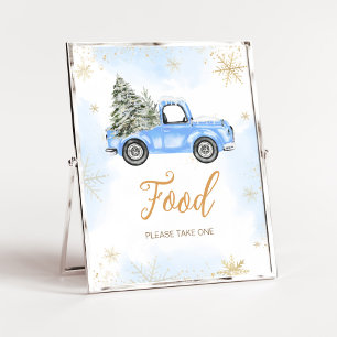 Poster Comida de Caminhão Azul de inverno