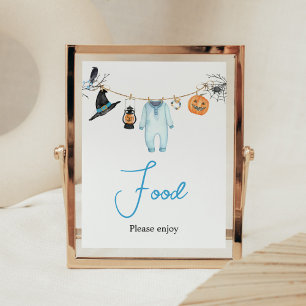 Poster Comida de Chá de fraldas de Boo Azul