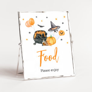 Poster Comida de Chá de fraldas Fantasma Orange Little Bo