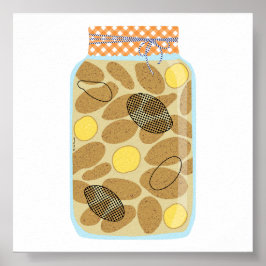 Poster Comida de conservas - Batatas