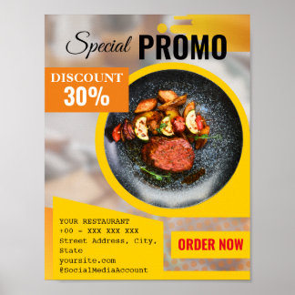 Poster Comida de Desconto do Restaurante de Promoção Espe