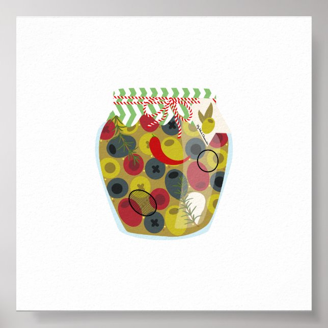 Poster Comida de latas - Azeitonas (Frente)