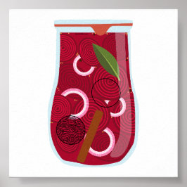 Poster Comida de latas - Beterraba recolhida