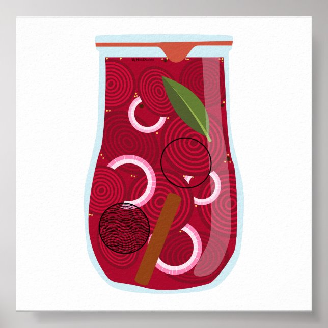 Poster Comida de latas - Beterraba recolhida (Frente)