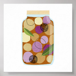 Poster Comida de latas - Cebolas picadas