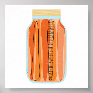 Poster Comida de latas - Cenouras