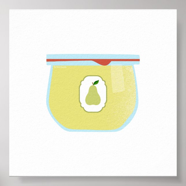 Poster Comida de latas - Emperramento de pera (Frente)