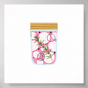 Poster Comida de latas - Rabanetes apanhados