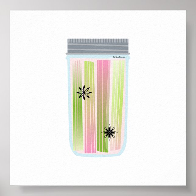 Poster Comida de latas - Ruibarbo recolhido (Frente)