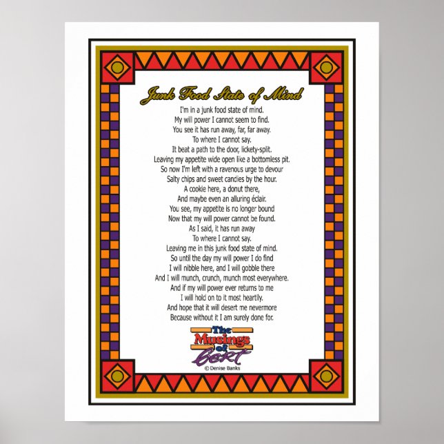 Pôster Comida de lixo (Frente)