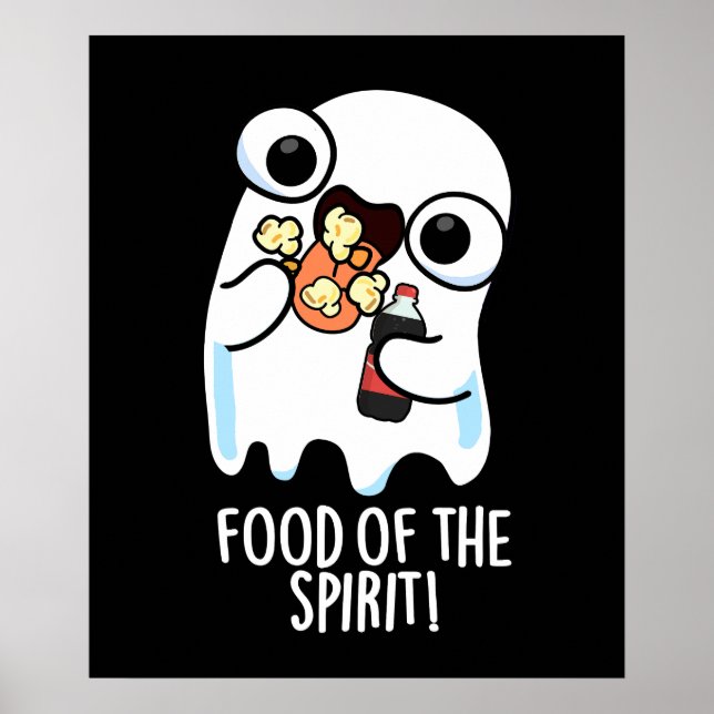 Poster Comida Do Espírito Piada De Fantasma Divertida Fun (Frente)