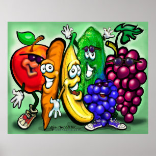 Poster Comida do Rainbow Party
