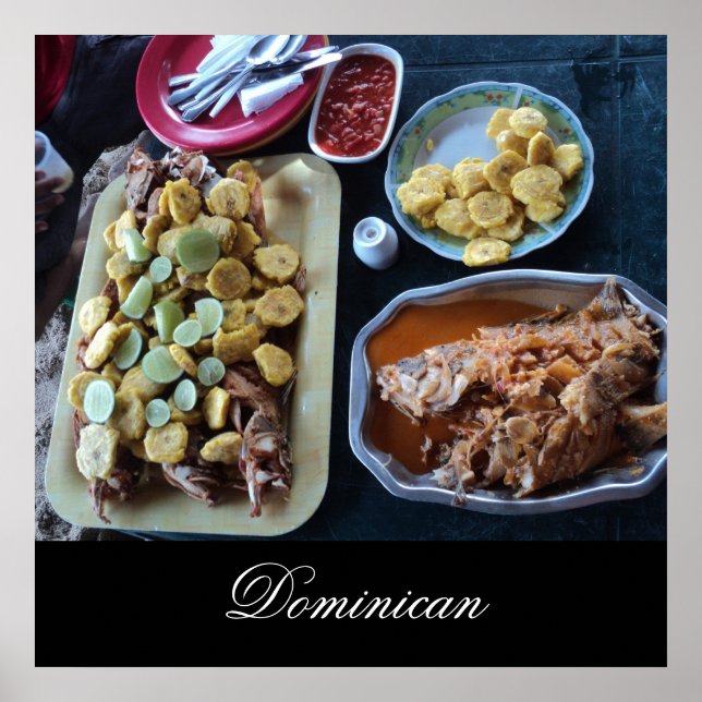 Pôster Comida dominicana na praia (Frente)