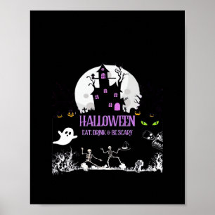 Poster Comida e Bebida Assustadora de Halloween Clássica