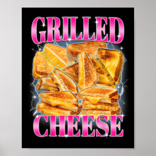 Poster Comida Engraçada Meme Sanduíches de Queijo Enganad