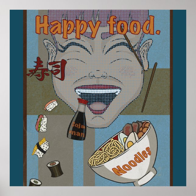 Poster Comida feliz (Frente)