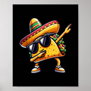 Poster Comida mexicana Dabbing Taco