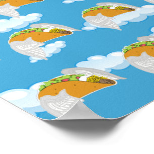 Poster Comida Mexicana Divertida Amante de Tacos Humor de