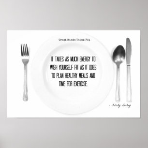 Poster Comida para o pensamento: Motivação da malhaçã