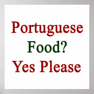 Pôster Comida Portuguesa Sim Por Favor