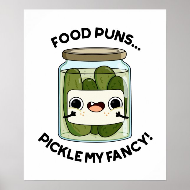 Poster Comida Puns Pickle Meu Rico Comida Engraçado Pun (Frente)