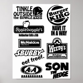 Poster Comida rápida falsa