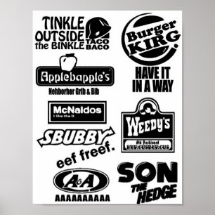 Poster Comida rápida falsa