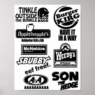 Poster Comida rápida falsa