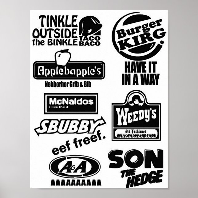 Poster Comida rápida falsa (Frente)