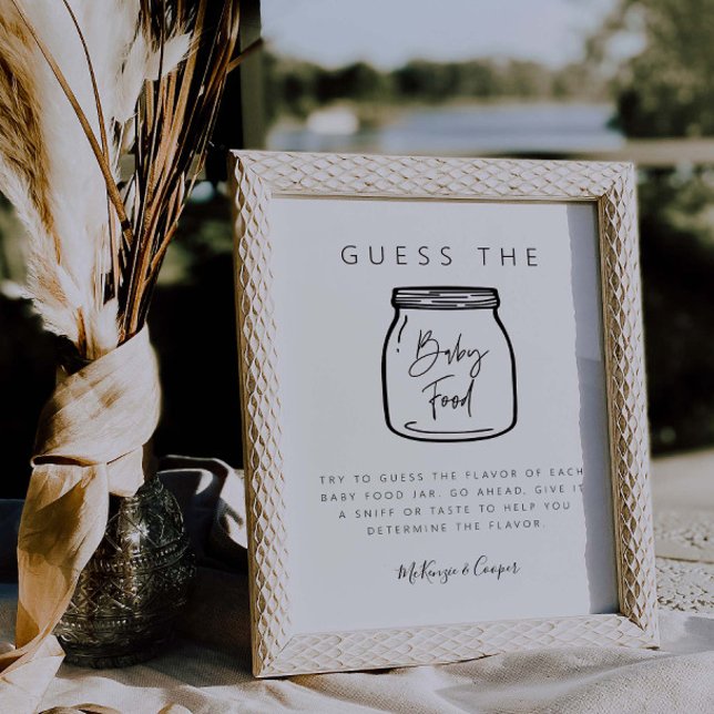 Poster Comida - Sinal de Festa de Chá de fraldas de Jogo  (Criador carregado)