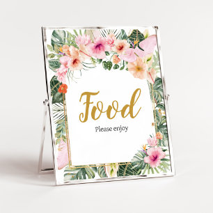 Poster Comida Tropical Floral Aloha