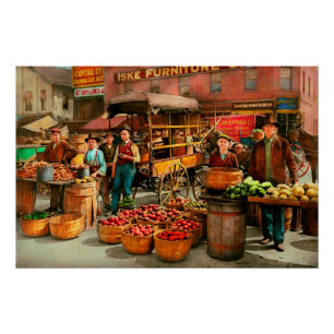 Pôster Comida - vegetais - mercado 1908 de Indianapolis