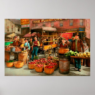 Pôster Comida - vegetais - mercado 1908 de Indianapolis