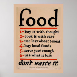 Poster Comida Vintage WPA, Jantar em Cozinha
