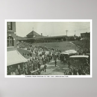 Poster Coming from boston to brockton fair.