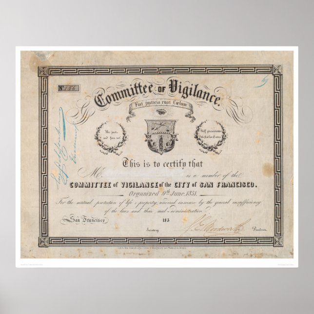 Pôster Comitê de Vigilância, São Francisco (2539A) (Frente)