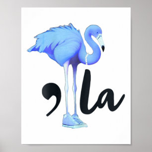 Poster Comma La Flamingo Vote Harris Waltz 2024 Kamala Fo