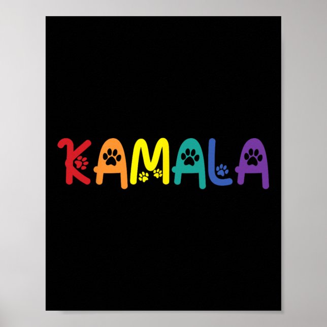 Poster Comma La Harris Funny Cat Lettering Lgbt Rainbow F (Frente)
