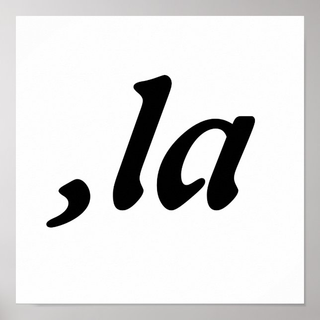 Poster Comma La Kamala Harris - design de texto personali (Frente)