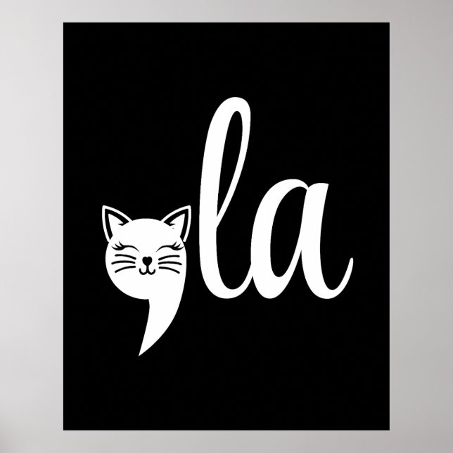 Poster Comma La Kamala Harris - mãe de gato para Kamala (Frente)