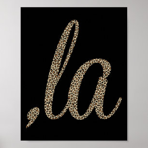 Poster Comma La Leopard Imprime Engraçado