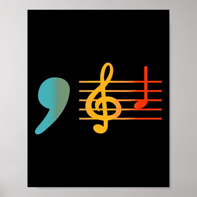 Poster Comma La Music Notes Kamala Harris Professor De Mú (Frente)
