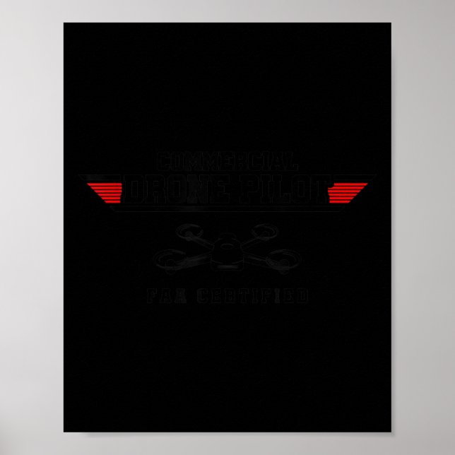 Poster Commercial Drone Lot Faa Certified Drone Lot Drone (Frente)