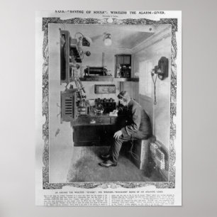 Poster Como a bordo do "Titanic" destroçado